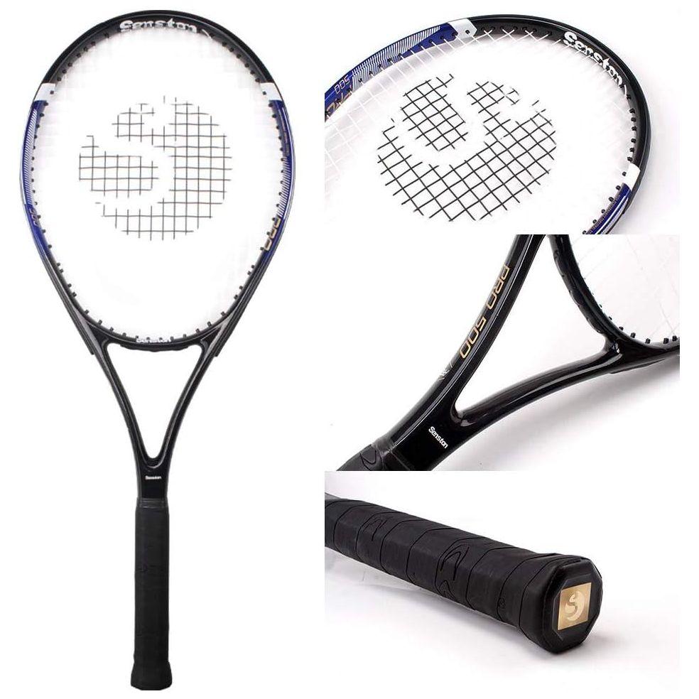 Senston - Set de 2 raquetas de tenis para adultos con 3 pelotas, 2 agarre y 2 amortiguadores