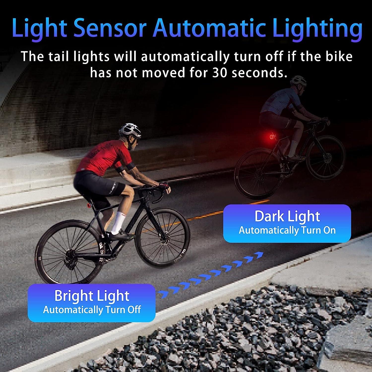 OOPSCOOL - Luz trasera inteligente para bicicleta, lúmenes altos