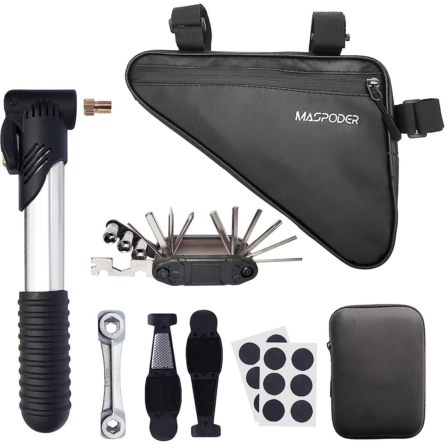 MASPODER - Kit de herramientas para bicicleta, kit de reparación